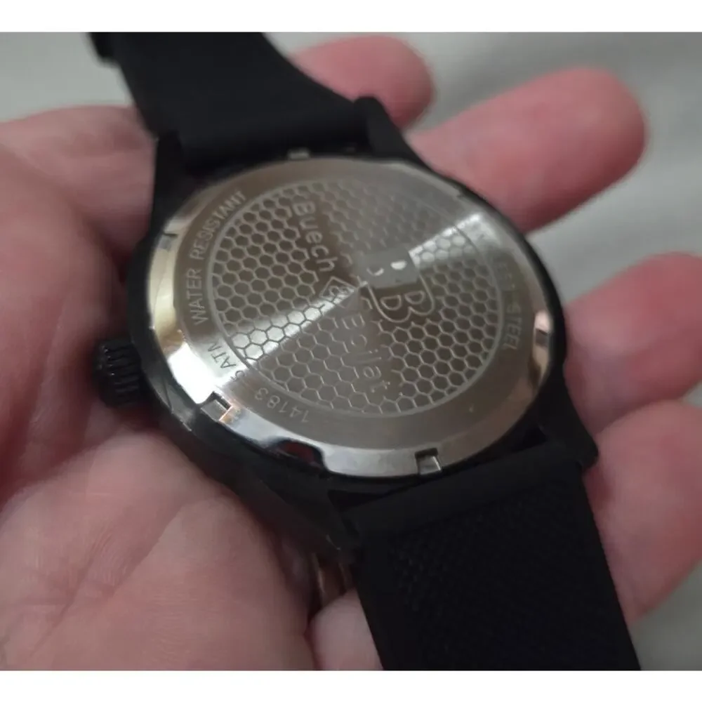 Buech & Boilat Black Gold WATCH 14183 Timer Rubber 5 ATM Water Resistant